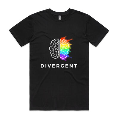 Divergent Adult T-Shirt (White Text) Thumbnail