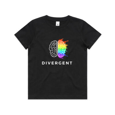 Divergent Kids T-Shirt (White Text) Thumbnail