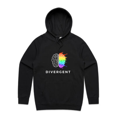 Divergent Adult Hoodie (White Text)  Thumbnail