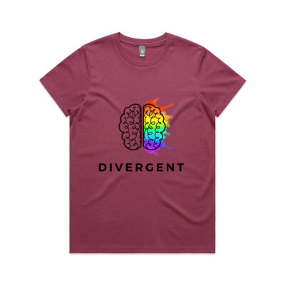 Divergent Adult Fitted T-Shirt (Black Text)  Thumbnail