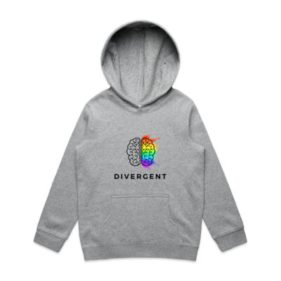 Divergent Kids Hoodie (Black Text) Thumbnail